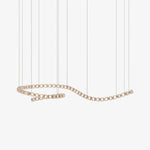 Gabriel Wave LED Chandelier – Sculptural Crystal Acrylic Pendant Light