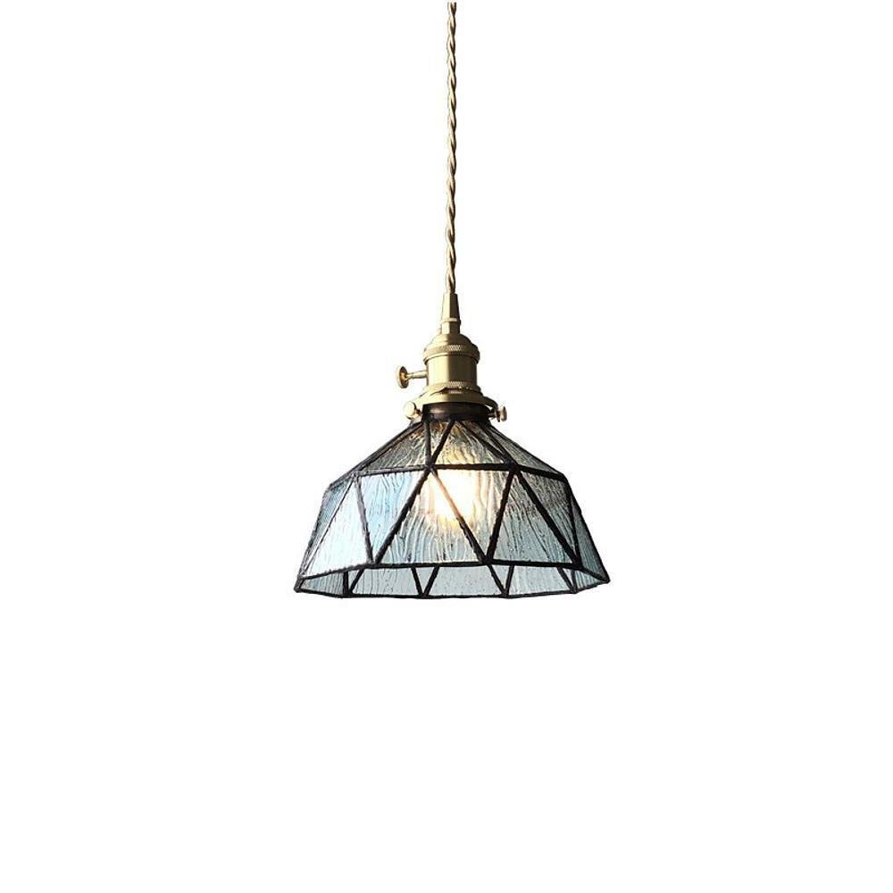 Nordic Glass Pendant Light with Industrial Metal Accent