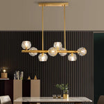 Aurelia Globe Crystal Chandelier in Gold — Modern LED Ceiling Light