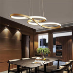 Aurelia Geometric Semi-Flush LED Chandelier in Metal and Silicone