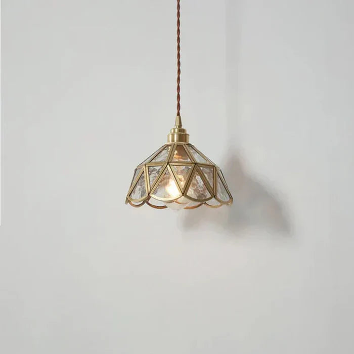 Nordic Style Vintage Brass Pendant Lamp