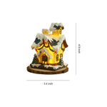Nordic Gold Resin Christmas House LED Table Lamp Set of Two