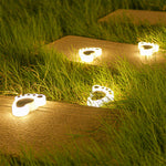 Solar-Powered Path Lights with Sculptural Footprint Design for Modern Gardens