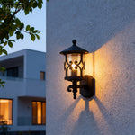 Aurelia Outdoor Wall Sconce in Matte Black with Clear Glass