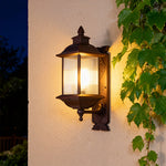 Classic Aluminum Outdoor Wall Lantern with Clear Glass Shade