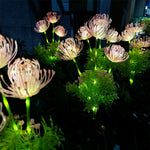 Solar Red Spider Lily Garden Lights | Waterproof LED Landscape Lighting, Set of 4