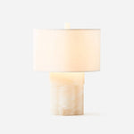 Athena Alabaster Table Lamp – Modern Sculptural Bedside Light