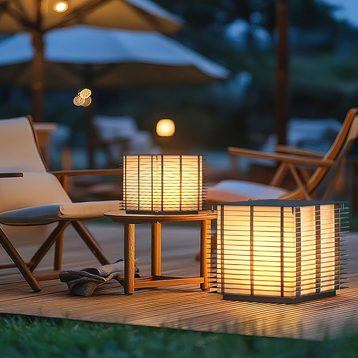 Grid Post Outdoor Light — Weatherproof Matte Black LED Post Lamp