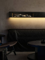 Mountain Reverie Wall Sconce — Handcrafted Wood LED Wall Light