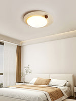 Luno Arte Travertine Ceiling Light – Modern Organic LED Flush Mount