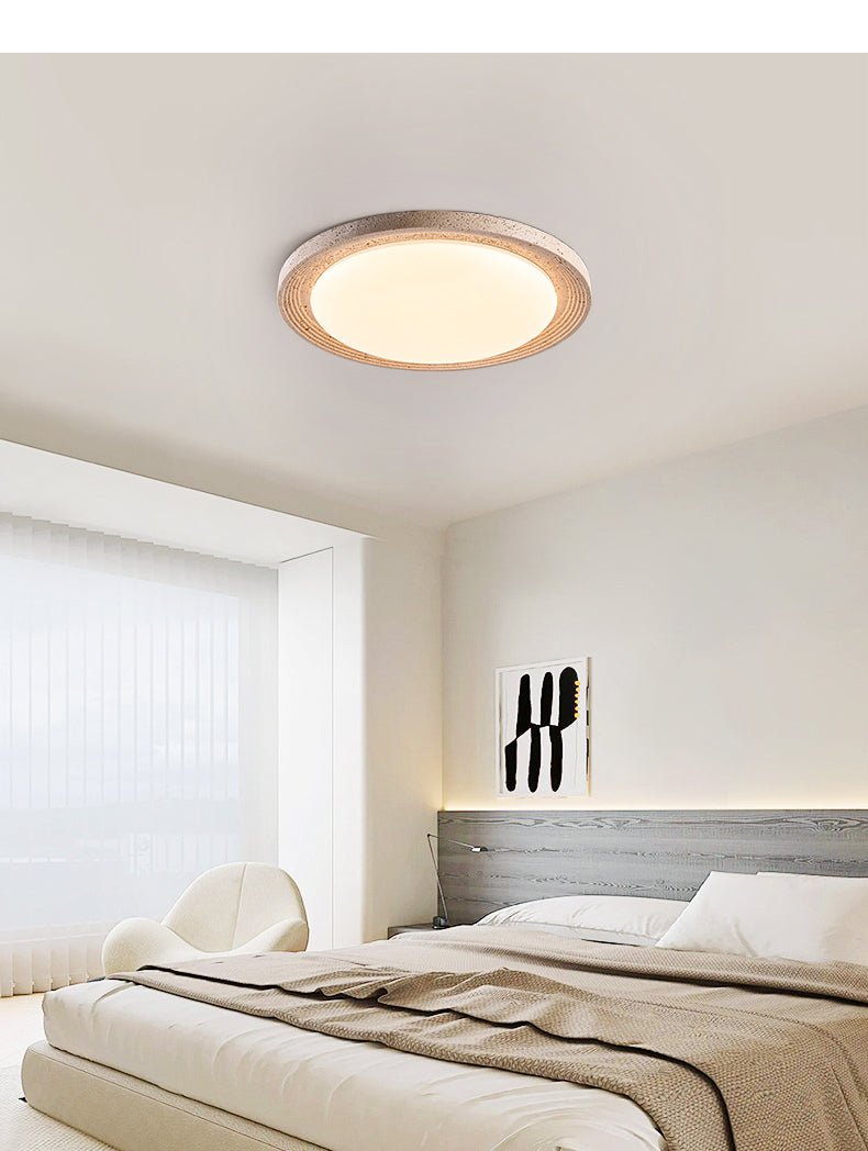 Terralux Travertine LED Flush Mount Ceiling Light for Modern Interiors