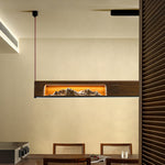 Timber Horizon LED Pendant Light – Modern Wood Sculptural Chandelier