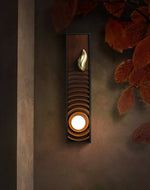 Solano Ripple Wall Sconce – Modern Wood & Brass LED Wall Light