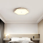 Lunarc Stone Flush Mount Ceiling Light in Yellow Travertine