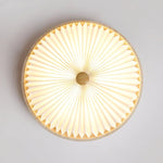 Heliora Travertine LED Flush Mount Ceiling Light, Modern Sunburst Design