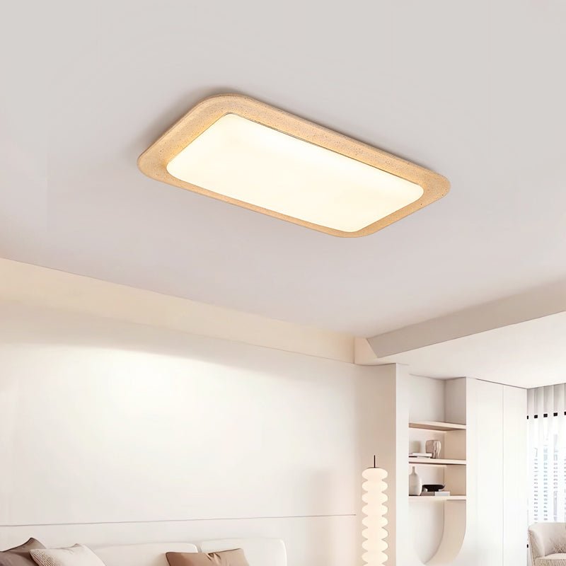 Sandveil Travertine Ceiling Light — Modern Flush Mount LED Lamp