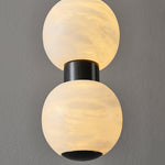 Orbique Alabaster Pendant Light – Modern Vertical LED Chandelier