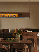 Timber Horizon LED Pendant Light – Modern Wood Sculptural Chandelier