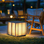 Grid Post Outdoor Light — Weatherproof Matte Black LED Post Lamp