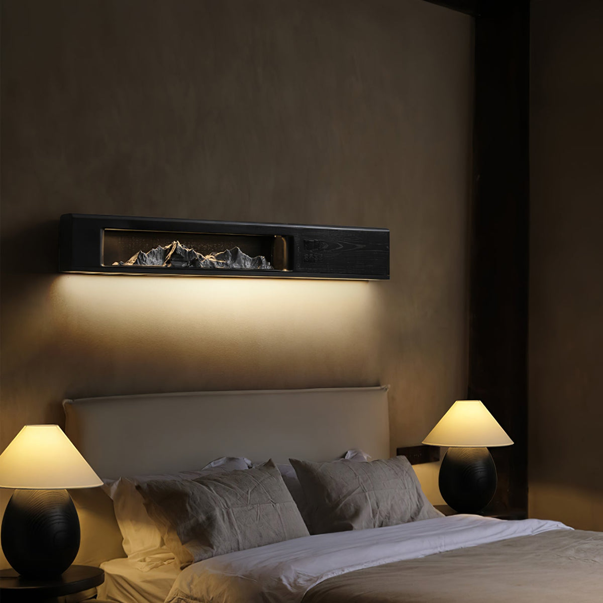 Mountain Reverie Wall Sconce — Handcrafted Wood LED Wall Light