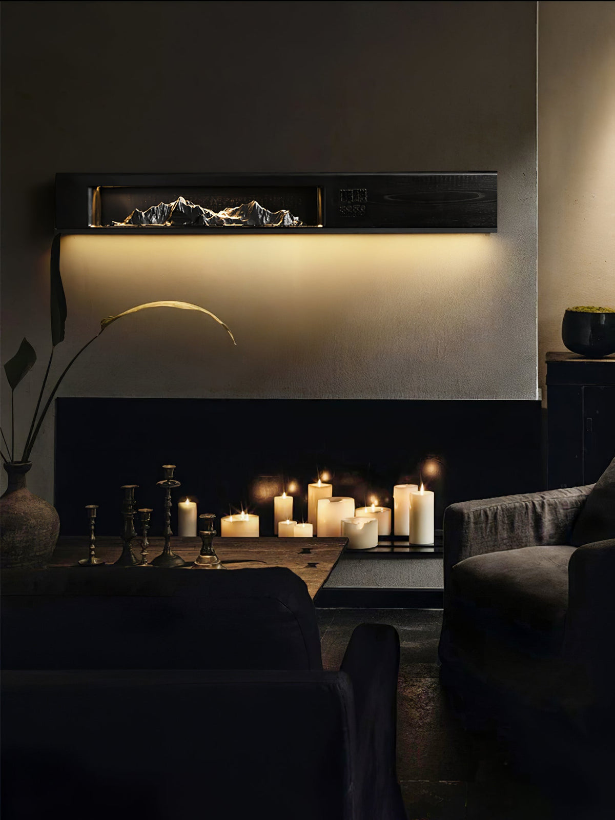 Mountain Reverie Wall Sconce — Handcrafted Wood LED Wall Light