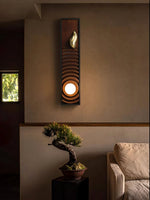 Solano Ripple Wall Sconce – Modern Wood & Brass LED Wall Light