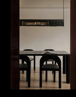 Timber Horizon LED Pendant Light – Modern Wood Sculptural Chandelier