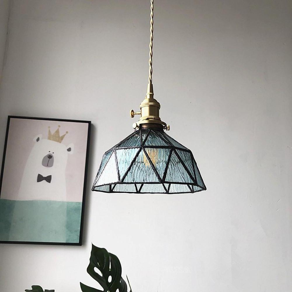 Nordic Glass Pendant Light with Industrial Metal Accent