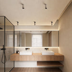 Modern White LED Spotlights, Adjustable 360° Ceiling Lights, Pair