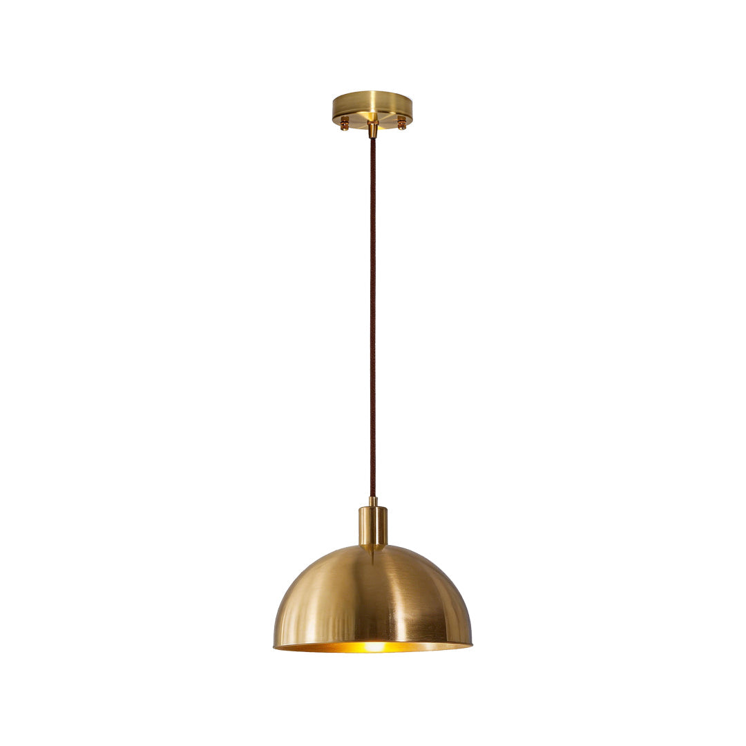 Nordic Brass Pendant Light with Adjustable Cord for Modern Interiors