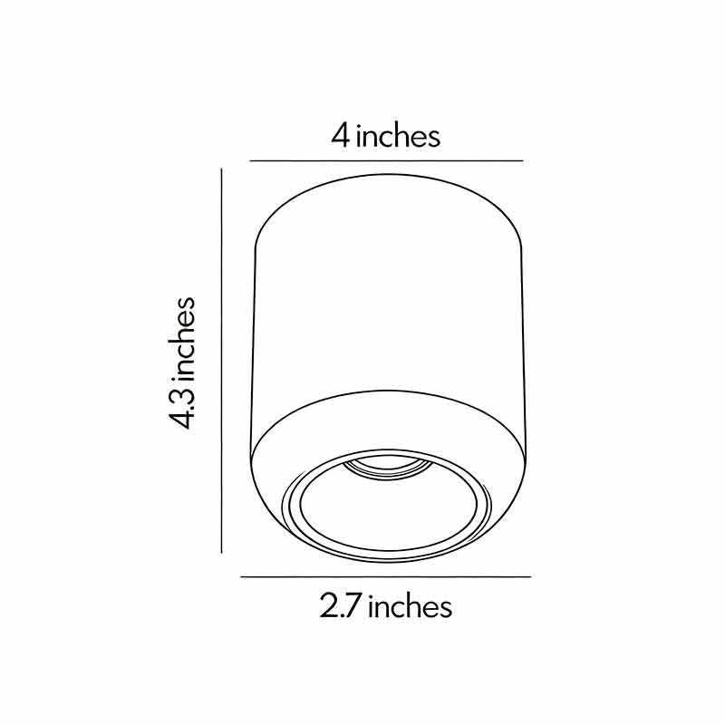 Modern Surface-Mount LED Spotlights, Set of 2, Anti-Glare 36° Beam, High CRI 97