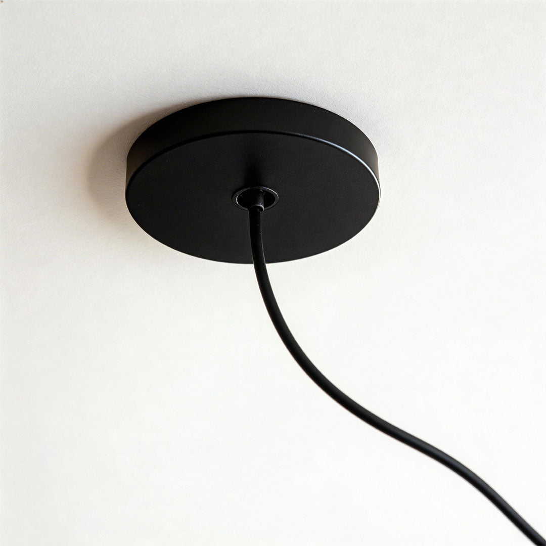 Japanese Paper Pendant Light with Adjustable Cord, Warm Ambient Ceiling Lamp