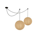 Japanese Paper Pendant Light with Adjustable Cord, Warm Ambient Ceiling Lamp