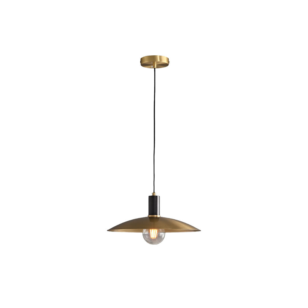 Vintage Brass Glass Pendant Light with Adjustable Cord for Modern Interiors