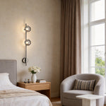Modern Linear LED Wall Sconce with Pleated Glass Shade