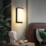 Modern Rectangular LED Outdoor Wall Sconce, Matte Black Aluminum, IP65 Waterproof