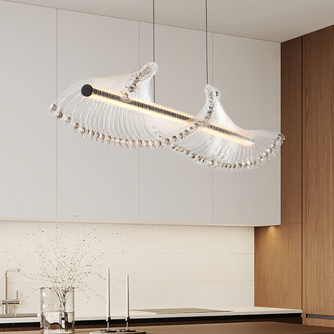 Spiral LED Pendant Light – Modern Linear Suspension for Dining & Living Spaces