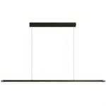 Nordic Minimalist Linear LED Pendant Light in Black Aluminum