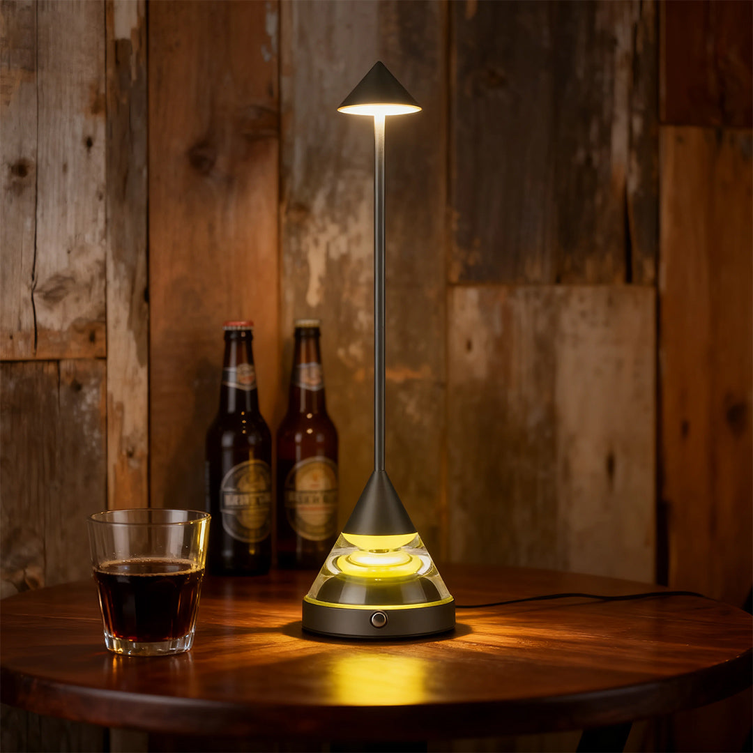 Aurora Spire LED Table Lamp – Modern Minimalist Aluminum & Iron Accent Light