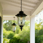 European Industrial Aluminum Pendant Light with Clear Glass Shade for Outdoor Corridors