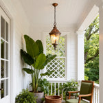 Industrial American Pendant Light with Adjustable Chain for Outdoor Living