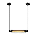 Industrial Linear LED Pendant Light in Matte Black for Modern Interiors