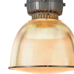 Aurelia Industrial Pendant Light in Gray Aluminum with Clear Shade