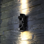 Aria Dual-Head LED Outdoor Wall Sconce in Black