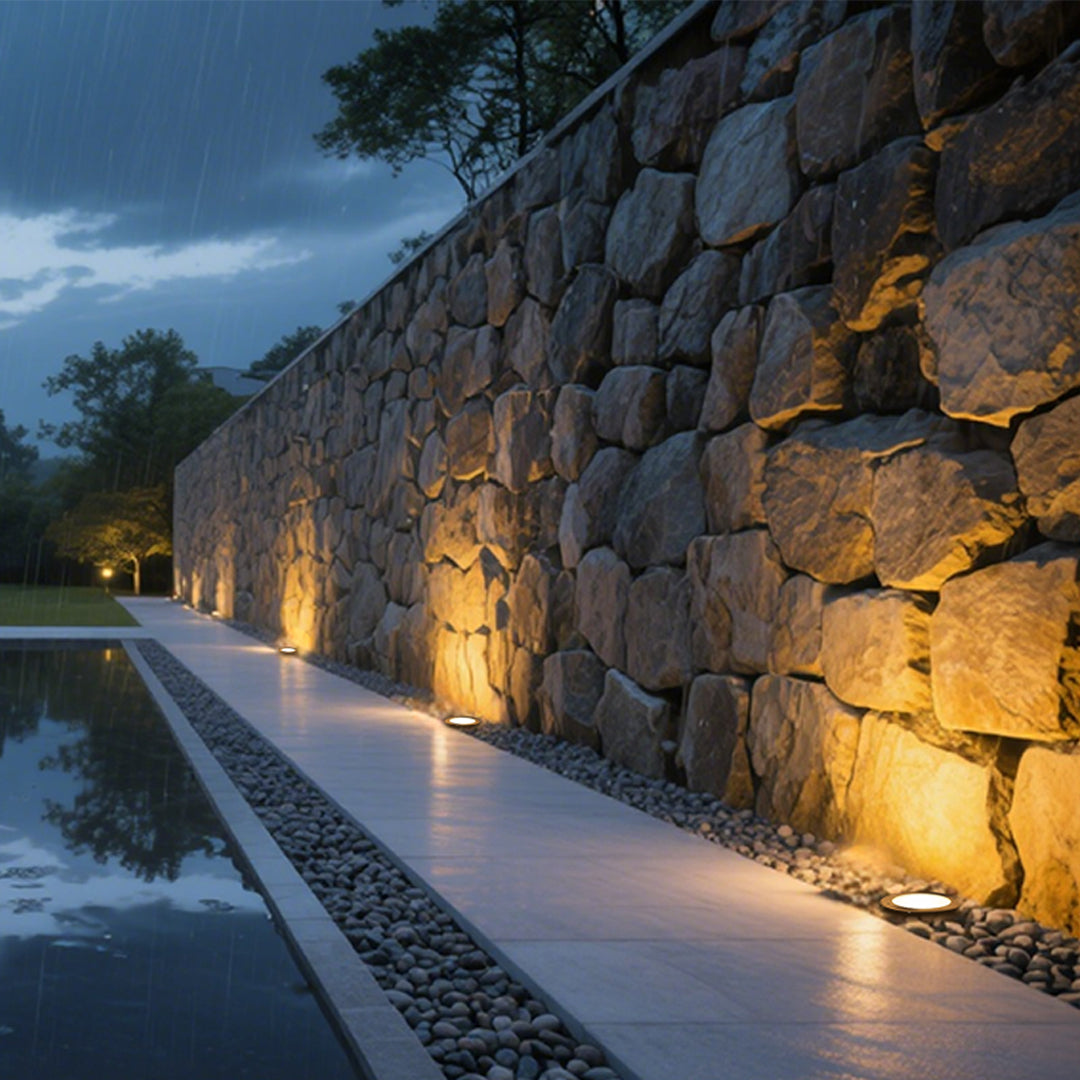 Minimalist LED Well Light – In-Ground Upward Cylinder for Modern Landscapes