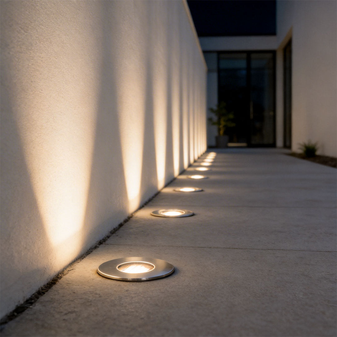 Inground Well Light 6-Pack | Anti-Glare Recessed Step Light in Stainless Steel