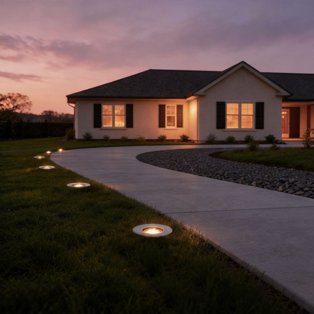 Inground Well Light 6-Pack | Anti-Glare Recessed Step Light in Stainless Steel