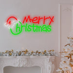 Luminous Merry Christmas LED Neon Sign – Acrylic Holiday Light Art
