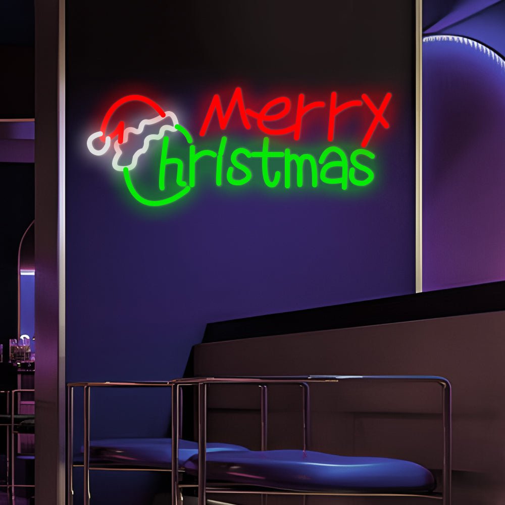 Luminous Merry Christmas LED Neon Sign – Acrylic Holiday Light Art