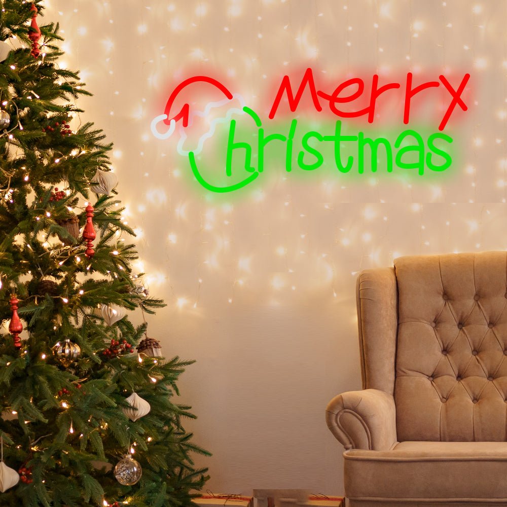 Luminous Merry Christmas LED Neon Sign – Acrylic Holiday Light Art